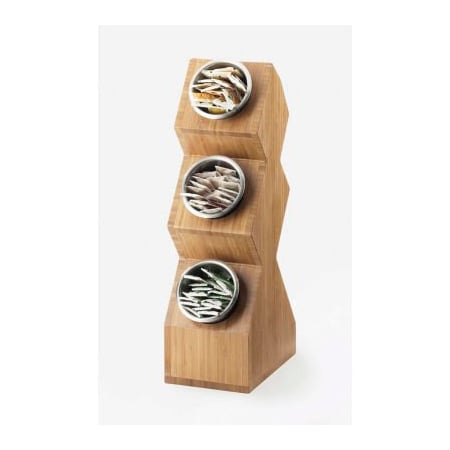 Cal-Mil Cal-Mil 1016-3 Bamboo Compartment Spacesaver 6-1/4"W x 9-3/4" D x 22-3/4"H 1016-3